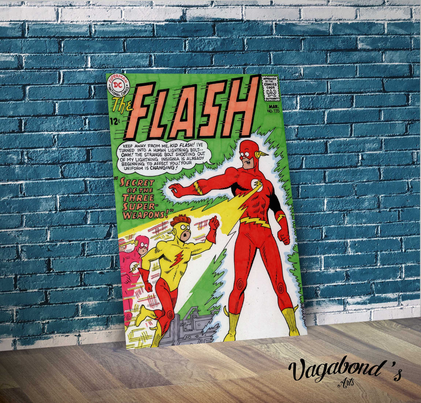 Flash Comics Metal Poster