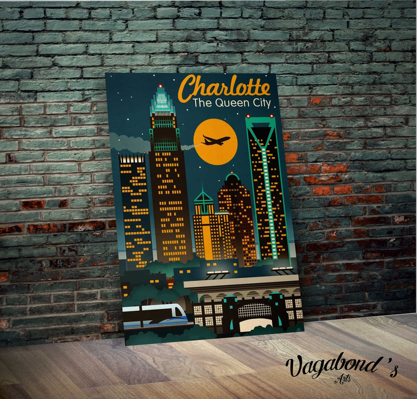 Charlotte The Queen City Metal Sign