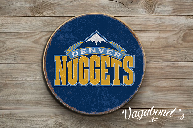 Vintage Denver Nuggets Circular Sign
