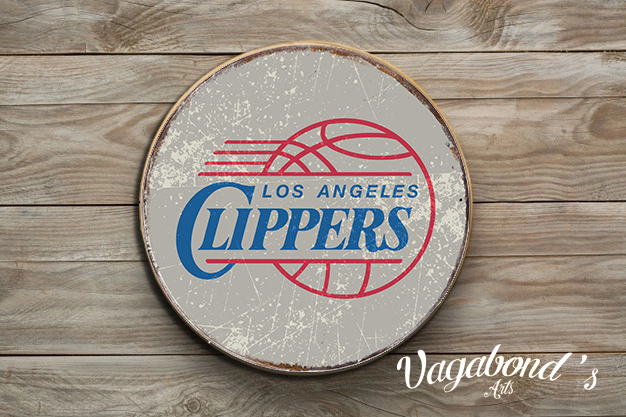 Vintage Los Angeles Clippers Circular Sign