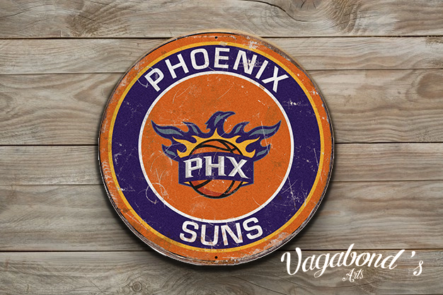 Vintage Phoenix Suns Circular Sign - Vagabonds Arts 