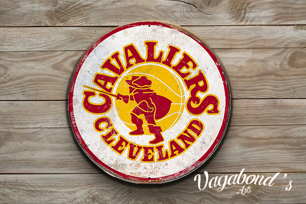 Vintage Cleveland Cavaliers Circular Sign - Vagabonds Arts 