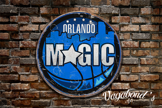 Vintage Orlando Magic Circular Sign - Vagabonds Arts 