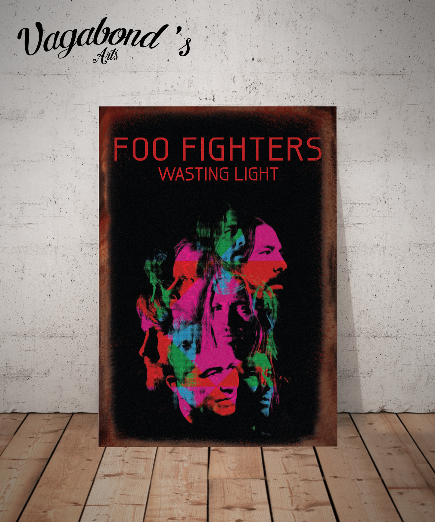 Vintage Foo Fighters Metal Sign - Vagabonds Arts 