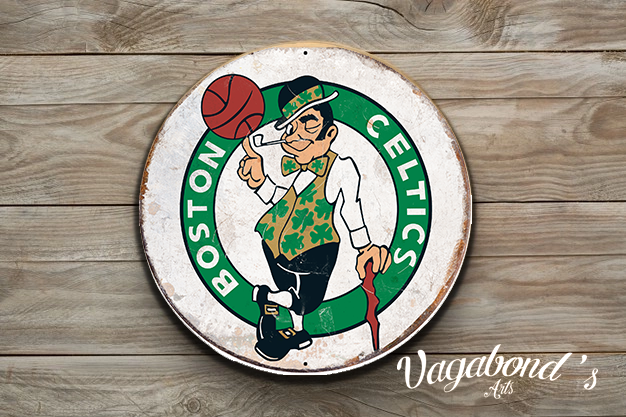 Vintage Boston Celtics Circular Sign - Vagabonds Arts 