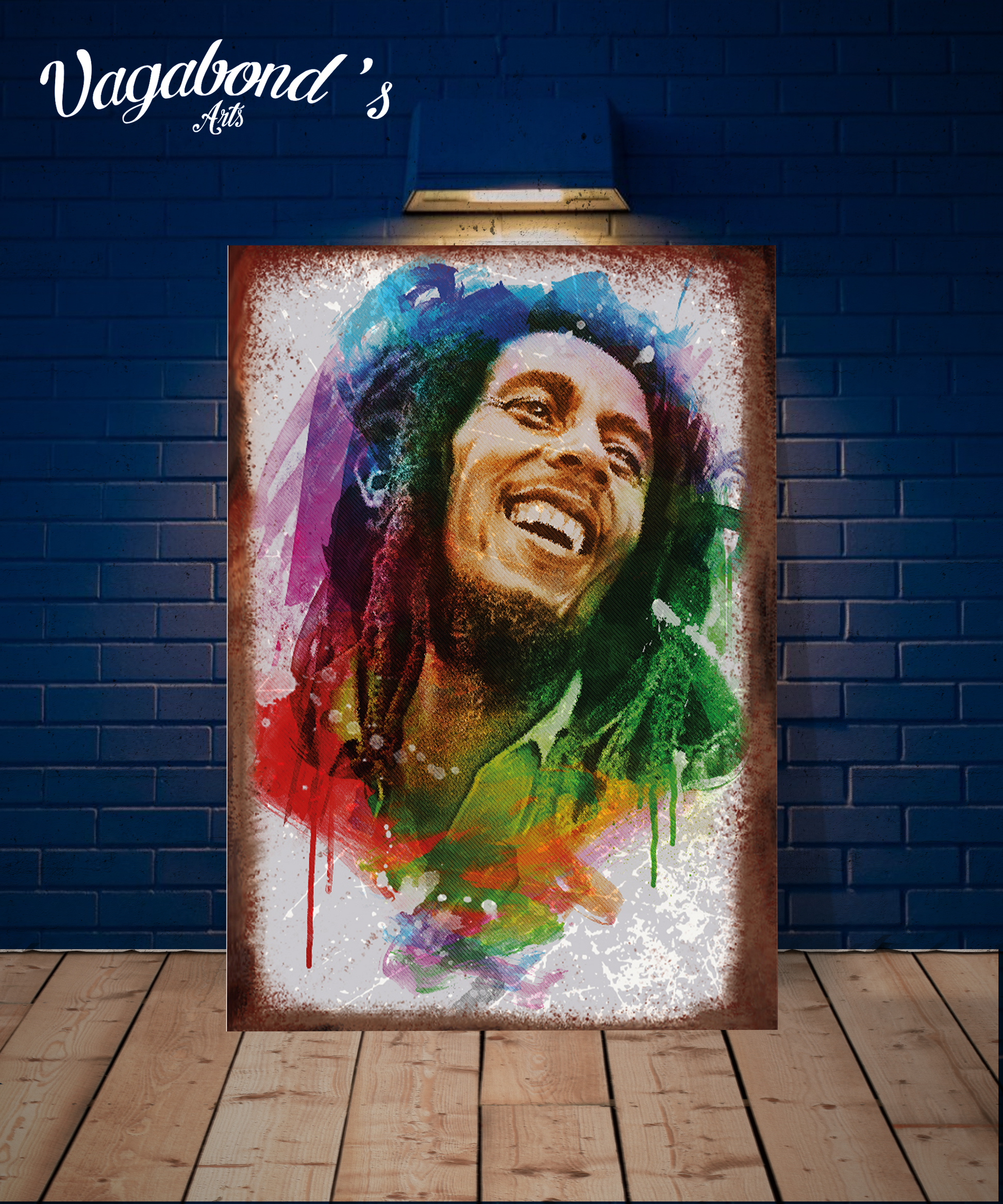 Vintage Bob Marley Metal  Sign - Vagabonds Arts 